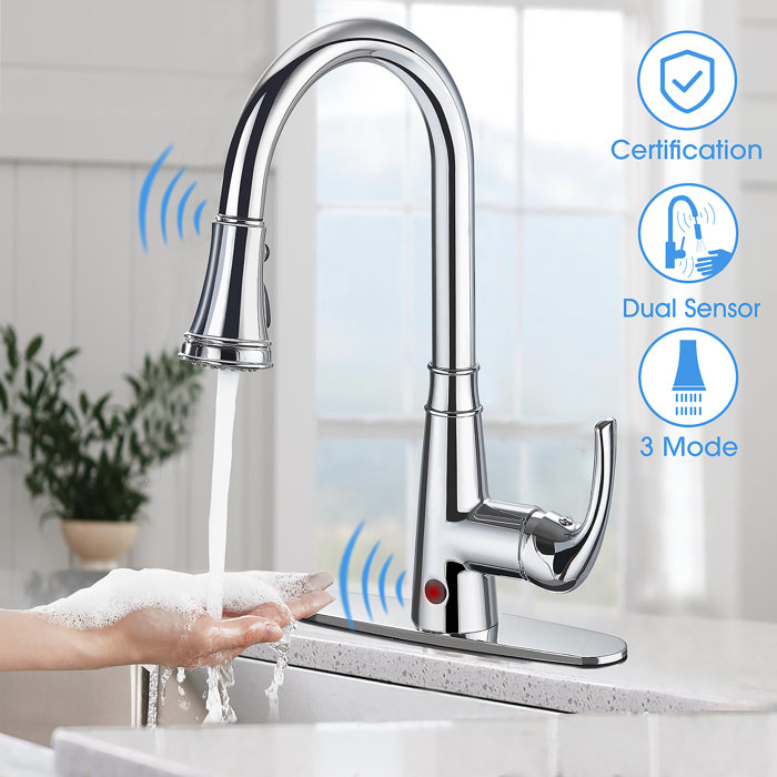 Cobbe Pull Down Touchless Kitchen Faucet & Reviews Wayfair